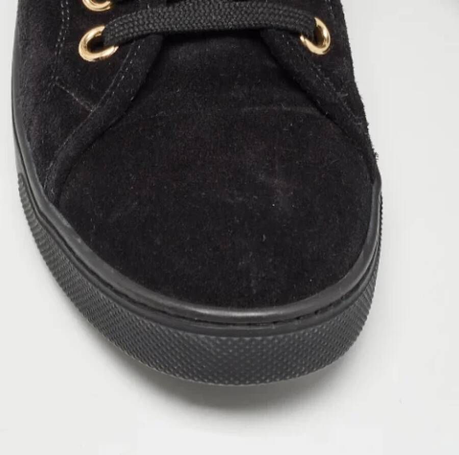 Louis Vuitton Vintage Pre-owned Suede sneakers Black Dames