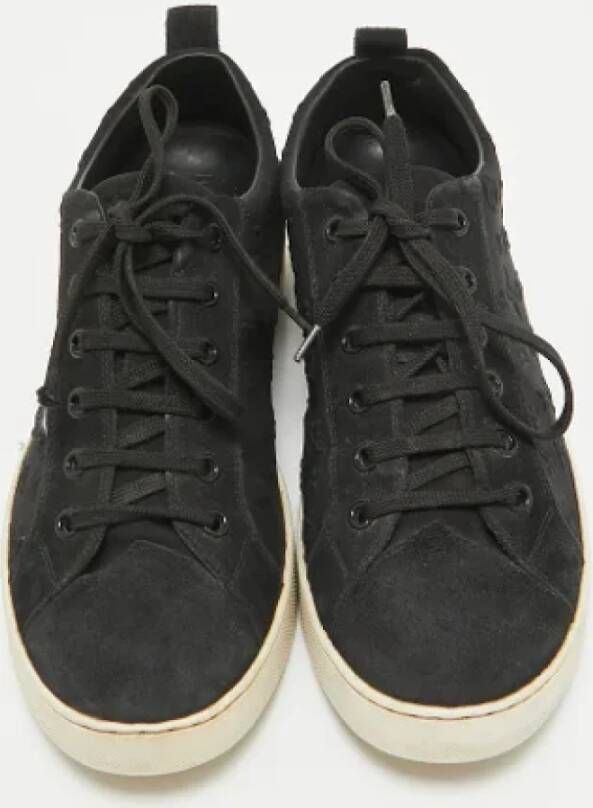 Louis Vuitton Vintage Pre-owned Suede sneakers Black Dames