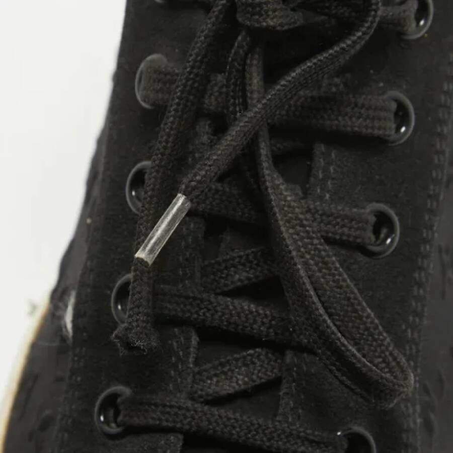 Louis Vuitton Vintage Pre-owned Suede sneakers Black Dames