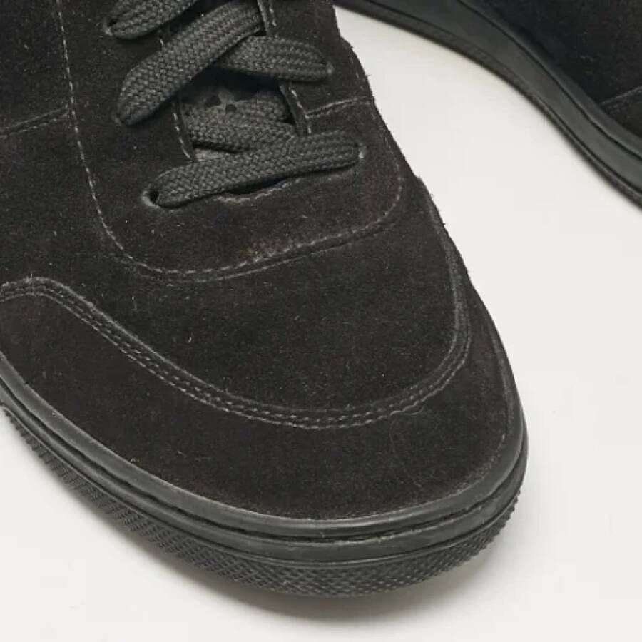 Louis Vuitton Vintage Pre-owned Suede sneakers Black Dames