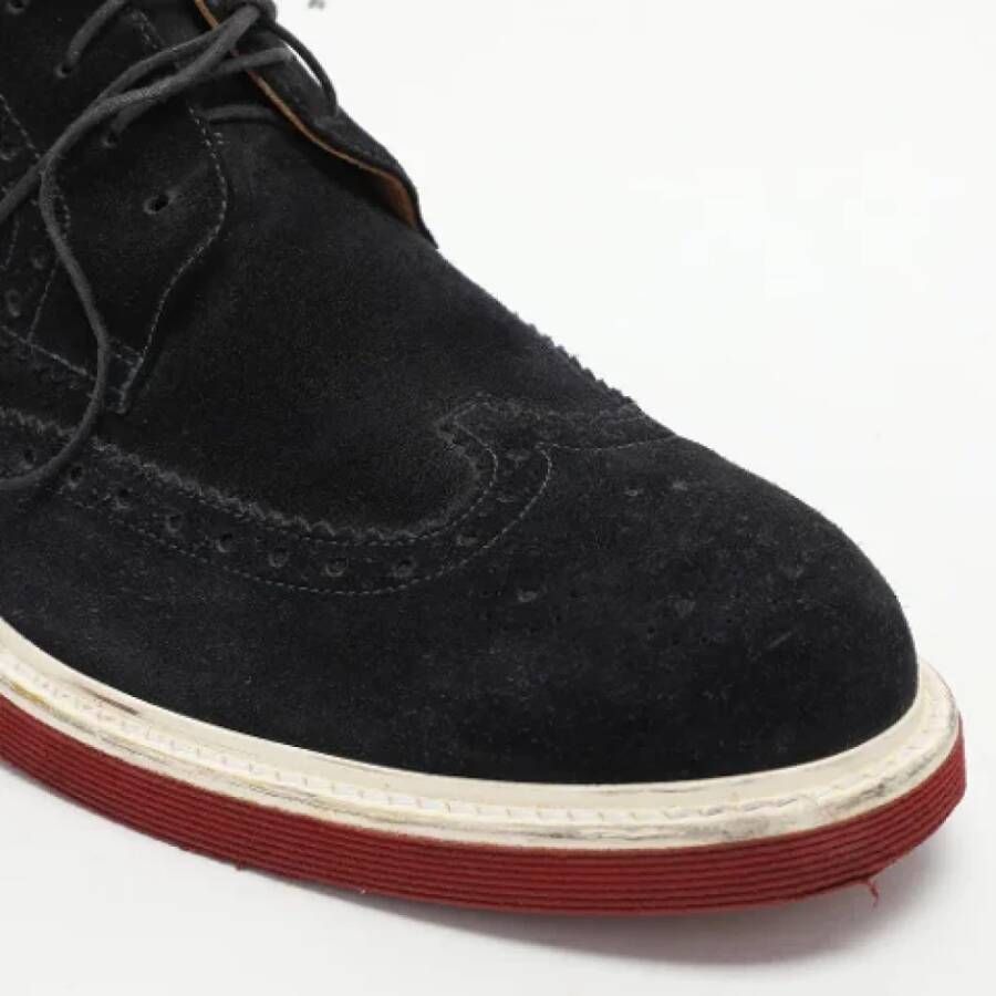 Louis Vuitton Vintage Pre-owned Suede sneakers Blue Heren