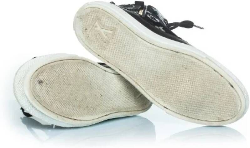 Louis Vuitton Vintage Pre-owned Velvet sneakers Black Dames
