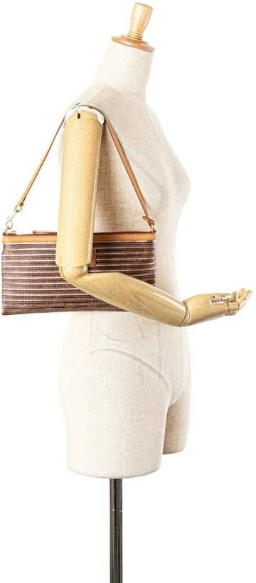 Louis Vuitton Vintage Tweedehands Elegante Avondtas met Gestreept Patroon en Veilige Slotsluiting