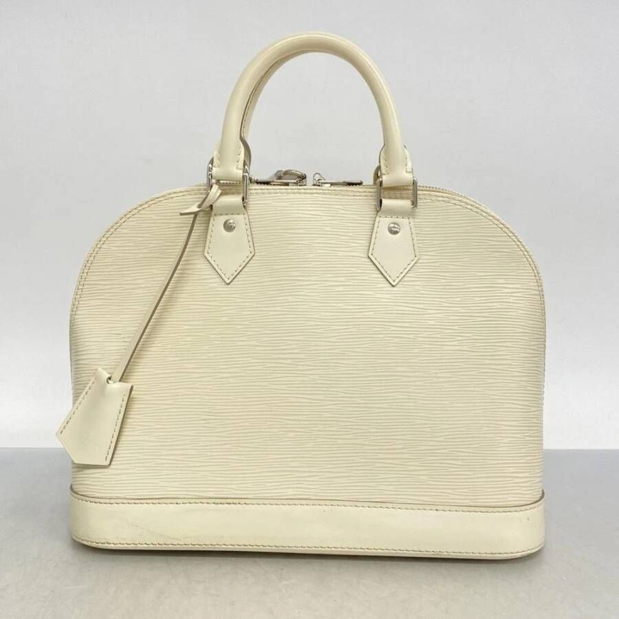 Louis Vuitton Vintage Tweedehands Gestructureerde Leren Handtas met Handvat en Beveiligingsslot