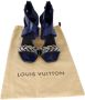 Louis Vuitton Vintage Tweedehands leren blokhak sandalen - Thumbnail 2