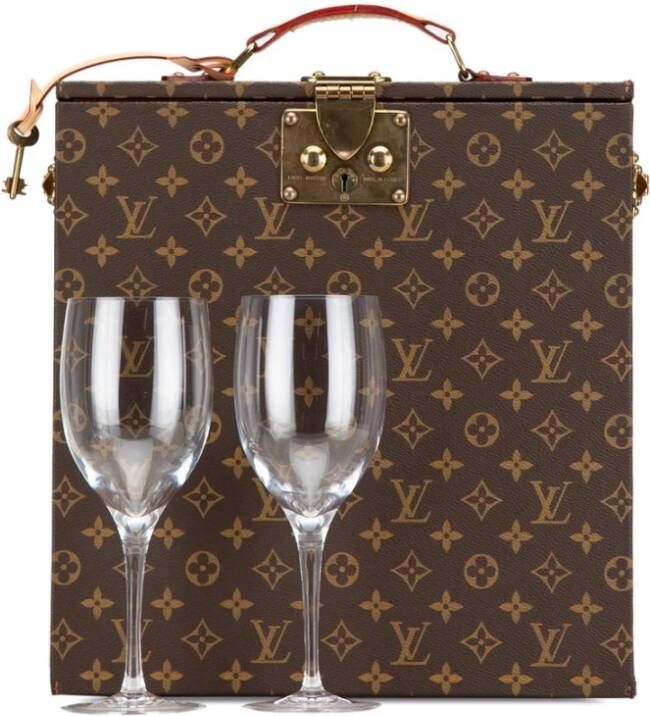 Louis Vuitton Vintage Tweedehands luxe toiletkoffer met veilig slot en sleutel voor op reis