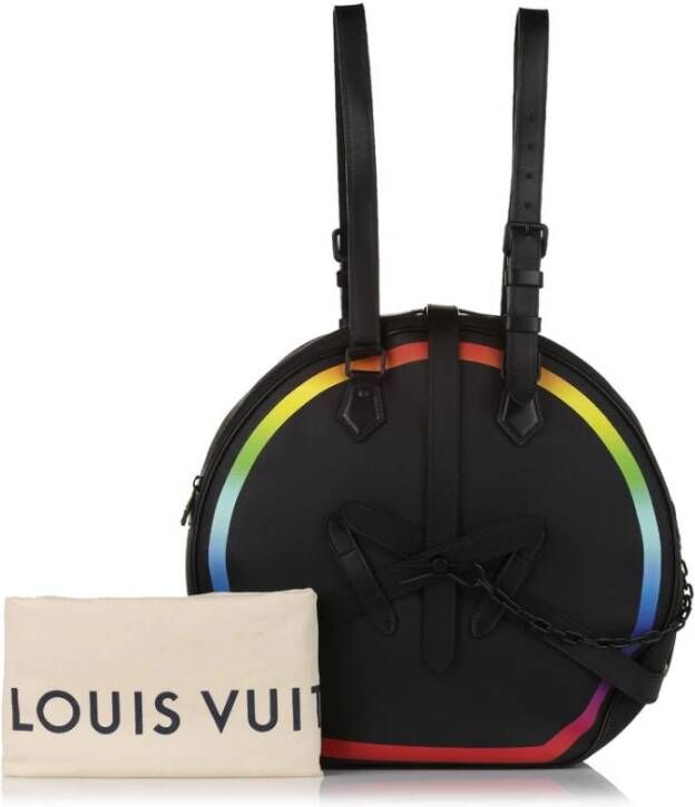 Louis Vuitton Vintage Tweedehands veelzijdige ronde handtas met regenboogaccent