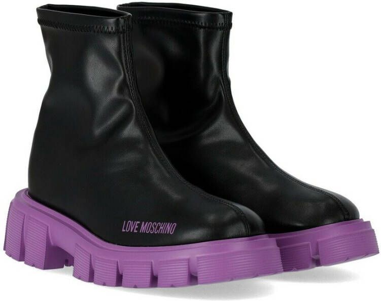 Love Moschino Enkellaarzen met chunky zool Zwart - Foto 4