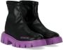 Love Moschino Enkellaarzen met chunky zool Zwart - Thumbnail 4