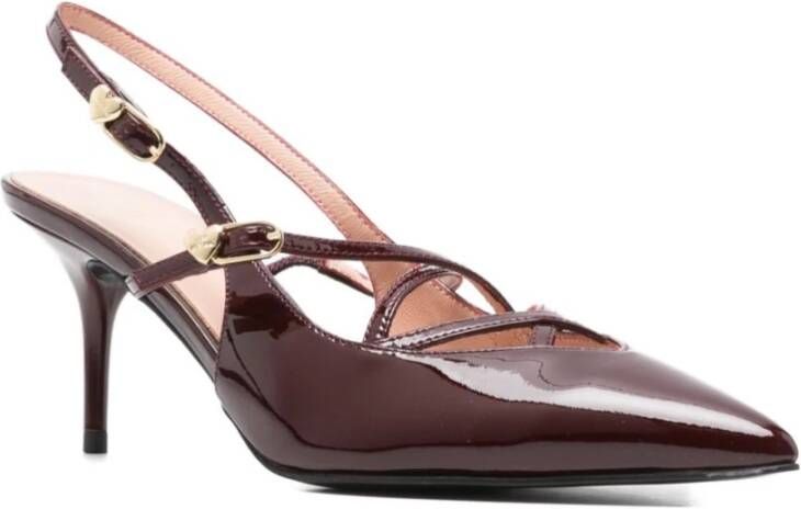 Love Moschino Bordeaux Ballerina's voor Vrouwen
