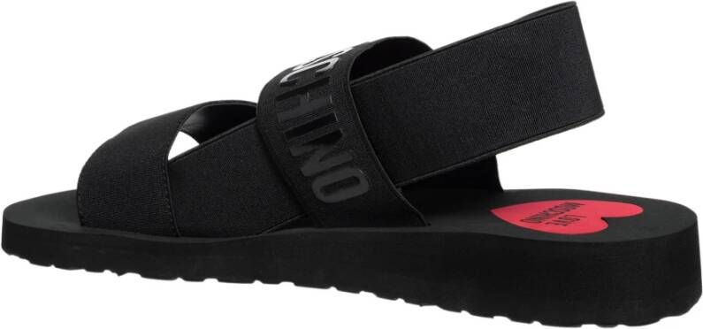 Love Moschino Effen Kleur Sandalen Black Dames