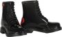 Love Moschino Enkellaarsjes van gepatineerd leer met ronde neus Black Dames - Thumbnail 2