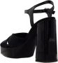 Love Moschino Fantasy Color Leren Plateau Sandalen Black Dames - Thumbnail 8