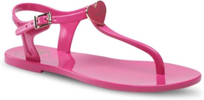 Love Moschino Flat Sandals Roze Dames