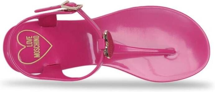 Love Moschino Flat Sandals Roze Dames