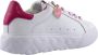 Love Moschino Elegant Fuchsia Witte Jurk White Dames - Thumbnail 3