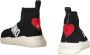 Love Moschino Gebreide Sok-achtige Sneakers Black Dames - Thumbnail 3