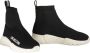 Love Moschino Gebreide Sok-achtige Sneakers Black Dames - Thumbnail 2