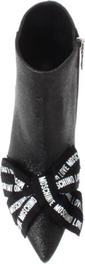 Love Moschino Glitter Zwarte Enkellaarsjes