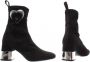 Love Moschino Zwarte Lurex Enkellaarzen Zwart Dames - Thumbnail 5