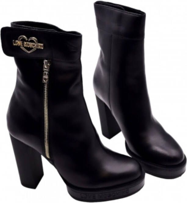 Love Moschino Laarzen met logoplakkaat Zwart - Foto 5