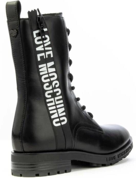 Love Moschino Stoere Veterschoenen voor Dames Zwart Dames