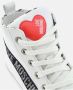 Love Moschino Hoge Top Leren Sneakers Zwarte Streep White Dames - Thumbnail 6