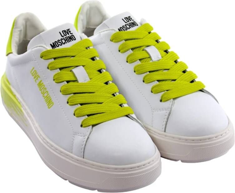 Love Moschino Witte Casual Sneakers White Dames