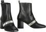 Love Moschino Logo Band Blokhak Laarzen Black Dames - Thumbnail 2