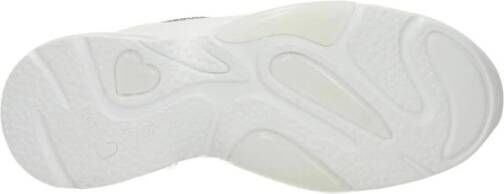Love Moschino Logo Stoffen Sneakers met Middelhoge Hakken