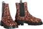 Love Moschino Luipaardprint Enkellaarzen met Elastische Inzetstukken Brown Dames - Thumbnail 2