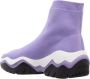 Love Moschino Paarse Logo Sokken Lichtgewicht Textiel Purple Dames - Thumbnail 2