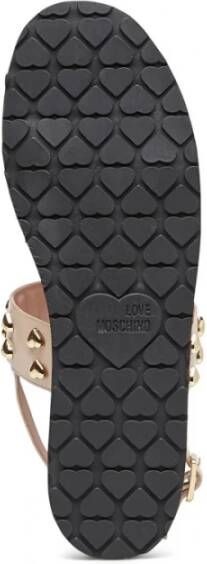 Love Moschino Platte Sandalen Roze Dames