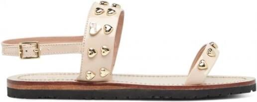 Love Moschino Platte Sandalen Roze Dames