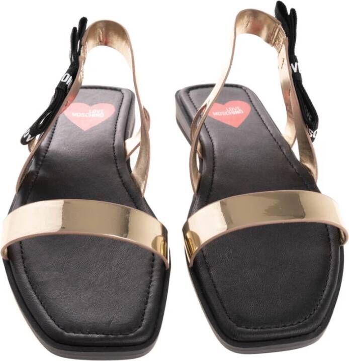 Love Moschino Platte sandalen Zwart Dames