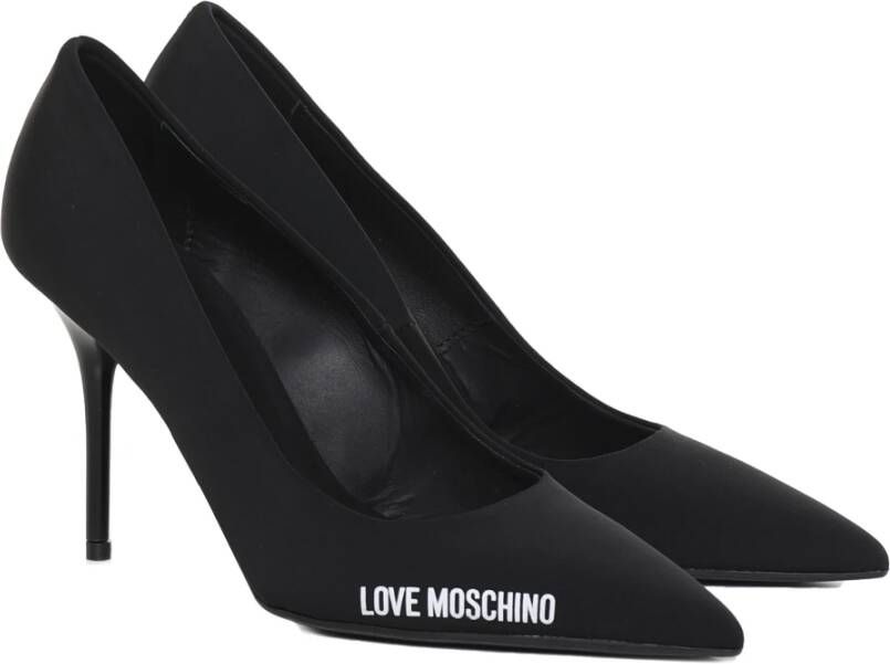Love Moschino Klassieke Glamoureuze Pumps met Amandelvormige Neus Zwart Dames