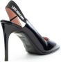Moschino Zwarte lakleren pumps met puntige neus en open hiel Black Dames - Thumbnail 2