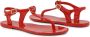 Love Moschino Platte Sandalen voor Dames Collectie Primavera Verano Rood Dames - Thumbnail 3