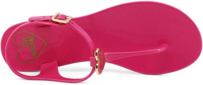 Love Moschino Platte sandalen voor vrouwen Stijl Ja16011G1Gi37 Roze Dames