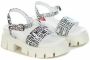 Love Moschino Witte Platte Sandalen voor Dames White Dames - Thumbnail 2