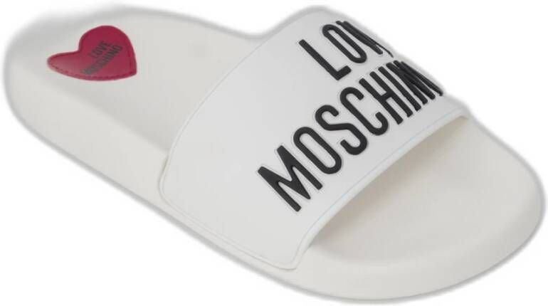 Love Moschino Slippers met Band White Dames