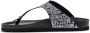 Love Moschino Leren Flip Flops met Gesp Detail Black Dames - Thumbnail 7