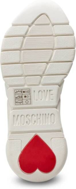 Love Moschino Platinum Lurex Sneakers Ja15123 Beige Dames