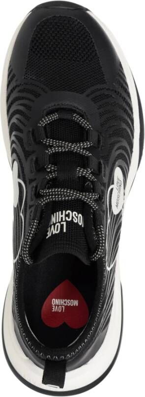 Love Moschino Abstract Patroon Sneakers voor Vrouwen Black Dames