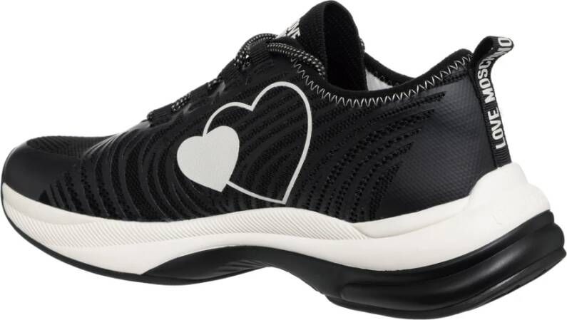 Love Moschino Abstract Patroon Sneakers voor Vrouwen Black Dames