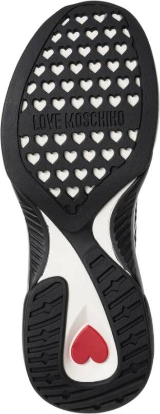 Love Moschino Abstract Patroon Sneakers voor Vrouwen Black Dames
