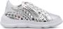 Love Moschino Zilveren Synthetisch Leren Sneakers Grijs Dames - Thumbnail 5