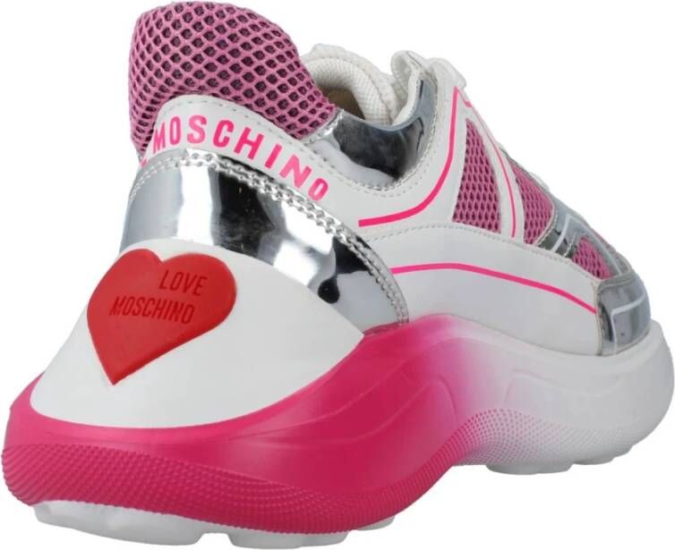 Love Moschino Stijlvolle Sneakers voor Vrouwen Pink Dames