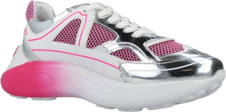 Love Moschino Stijlvolle Sneakers voor Vrouwen Pink Dames