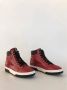 Love Moschino Leren sneakers met tweekleurige rubberen zool Rood Dames - Thumbnail 2